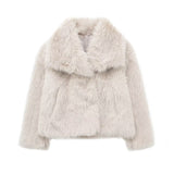 Gwmlk New Artificial Fur Effect Short Fashion Coat 4360240