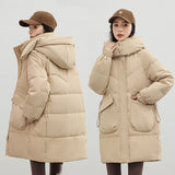 Sense Super Good-Looking Down Cotton Clothes Women 2024 New Winter Long Plus Thick Cotton-Padded Coat Super Thick Coat