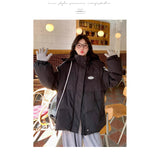 Down Cotton Jacket Female Winter 2024 New Korean Version Loose Students Thickened Off-Season Cotton-Padded Jacket Padded Jacket Coat