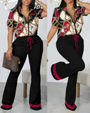 Gwmlk Independent Station New Spring / Summer 2024 Fashion Printed Zipper Jacket 2-Piece Set