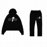 Gwmlk Tide Brand NOFS Printing Sports Suit Retro Loose Hooded Sweater Autumn And Winter Men's And Women's Casual Trousers