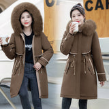 To Overcome The 2024 New Female Winter Down Cotton-Padded Jacket Waist And Thick Large Size Liner Can Be Dismantled Cotton-Padded Jacket Coat