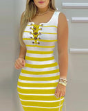 Gwmlk Independent Station Popular Style 2024 New Women's Striped Dress Women's Dress