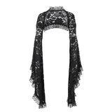 Gwmlk Spring 2024 New Sexy Cardigan Blouse Dark Style Slim Classical Lace Blouse Girl