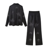 Gwmlk Street Style Beaded Embroidered Shirt With Beaded Embroidered Pants In Spring 2024