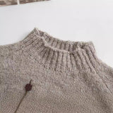 Gwmlk Autumn New Beaded Sweaters With Loose Semi-High Necks 01957101706