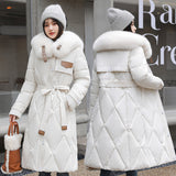 Clothes Women 2024 New Korean Version Loose Long Knee Cotton-Padded Clothes Bread Clothes Winter Thick Coat Design Sense