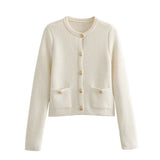 Gwmlk Spring Button Button Knitted Cardigan Jacket Xiaoxiang Style Women's Sweater 6427034