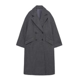 Gwmlk And Winter New Double-Breasted Loose Coat Coat