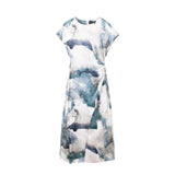 Gwmlk New Tie-Dyed Silk Satin Dress 6962024