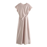 Gwmlk New Pleated Silk Satin Dress 2454845