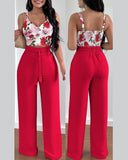 Gwmlk Independent Station Spring And Summer New Fashion Printing Suspenders To Attract 2-Piece Sets Of Trousers