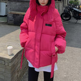 Fruit Color Out Of Season Down Cotton Clothes Female Winter Small Students Korean Version Loose And Thick Bread Padded Coat