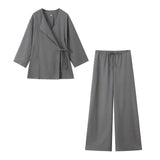 Gwmlk Spring Kimono Cross Coat 6078572 Casual Pants 5057572