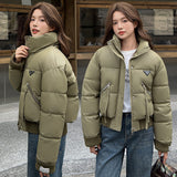 Protein Skin Padded Coat Women's Short High Waist Coffee Ken Bean Wind Small 2024 New Winter Coat