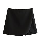 Gwmlk New Solid Color Fashion Style Short Style Four-Sided Bouncy Skirt Pants