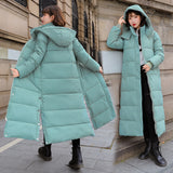 Cotton-Padded Jacket 2024 New Winter Down Cotton-Padded Jacket Female Long Over The Knee Korean Version Loose And Thick Winter Coat