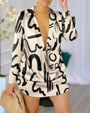 Gwmlk Independence Station New Fashion Style Sexy Fashion Printed Long-Sleeved Shirt Spot