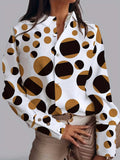 Gwmlk Large-Size Popular Autumn And Winter Long-Sleeved Loose Printed Medium-Length Shirt