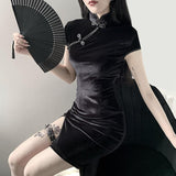 Gwmlk New Slim, High-Waisted Cheongsam Dress, Improved Winter Skirt, Vintage Dress, Ladies' Skirt