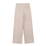 Gwmlk New Double Waistband Wide-Legged Pants Casual Pants 1608225