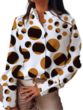 Gwmlk Large-Size Popular Autumn And Winter Long-Sleeved Loose Printed Medium-Length Shirt