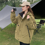 Warm Outdoor Assault Jacket And Cotton Coat Female 2024 New Autumn And Winter Cotton-Padded Jacket Couples Work Clothes Cotton-Padded Clothes