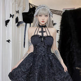 Gwmlk Halloween Dress A New Winter Style Dress With A Cross Neck And A Dark Waist