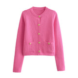 Gwmlk Spring Button Button Knitted Cardigan Jacket Xiaoxiang Style Women's Sweater 6427034