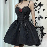 Gwmlk Winter Dress New Style Dress Dark Style Jacquard A Pendulum Back Halter Dress