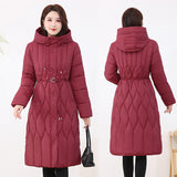 Winter Coat Down Cotton Clothes In The Long Foreign Style Middle-Aged Cotton-Padded Clothes Women's 2024 New Thickened Cotton-Padded Jacket