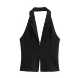 Gwmlk New Street Style In Summer Hangs A Collar Jacket With Bare Back 3508777 250