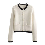 Gwmlk Spring Button Button Knitted Cardigan Jacket Xiaoxiang Style Women's Sweater 6427034