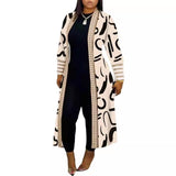 Gwmlk Independent Station Fashion Printing Long-Sleeved Spliced Coat Women's Wear Spot