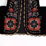 Gwmlk And Winter New Embroidered Velvet Fashion Cardigan Vest