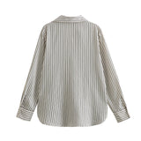 Gwmlk New Slim Striped Long-Sleeved Casual Shirt In Autumn 2298163