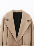 Gwmlk Spring New Style With Loose Belt Temperament Long Coat Coat 8464724