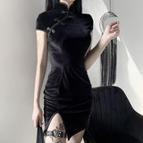 Gwmlk New Slim, High-Waisted Cheongsam Dress, Improved Winter Skirt, Vintage Dress, Ladies' Skirt