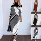 Gwmlk Autumn And Winter Large Size New Fashionable Dress Suit With Long Sleeves And High Collar