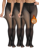 Gwmlk Skin-Penetrating Leggings With Velvet And Warm Feet On Sexy Stewardess Pants Fake Meat-Penetrating Pantyhose