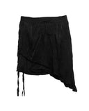 Gwmlk Irregular Lace Up Skirt for Women Spring Sum Mer New All-match Skirts Y2k E-Girl High Waist Ruched Falda Sexy Mujer