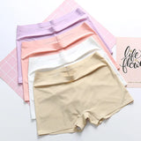Gwmlk Short Pants Plus Size High Waist Safety Elastic Shorts Under Skirt with Pockets Female Push Up Thin Lace Safety Shorts