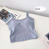 Gwmlk Top Women Sexy Sleeveless Tops Fashion Female Underwear Lady's Camisole Girl Basic T-shirt Vest Lingerie Bras Tube Tops Hot