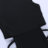 Gwmlk Black Sleeveless Bandage Sexy Dress for Women Club Party Backless Tank Dresses Skinny Fashion Summer 2024 §á§ݧѧä§î§Ö §ا֧ߧã§ܧà§Ö