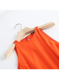 Gwmlk New Fashion Women Sleeveless O Neck Linen Long Dress Sexy Side Slits Ladies Casual Summer Dresses