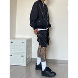 Gwmlk style high street wind assault shorts men zipper design Harajuku casual tooling outdoor five-point pants summer