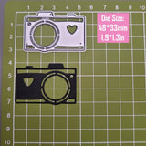 Gwmlk Camera Metal Cutting Dies for Scrapbooking DIY Manual Album Production Tool Camera Die Cuts 2024 New