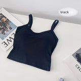 Gwmlk Top Women Sexy Sleeveless Tops Fashion Female Underwear Lady's Camisole Girl Basic T-shirt Vest Lingerie Bras Tube Tops Hot