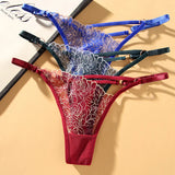 Gwmlk Lace Thong Women G Strings WC Adjustable Panties Transparent Underwear Ladies Briefs Lingere Underware Lingerie