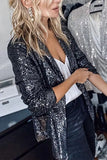 Gwmlk Sequin Shinny Shirt Jacket Women Casual Loose Blazer Stage Party Nightclub Costume Chemise Homme Disco Camisas